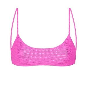 Skims Crochet Swim Micro Scoop Bikini Top - Taffy